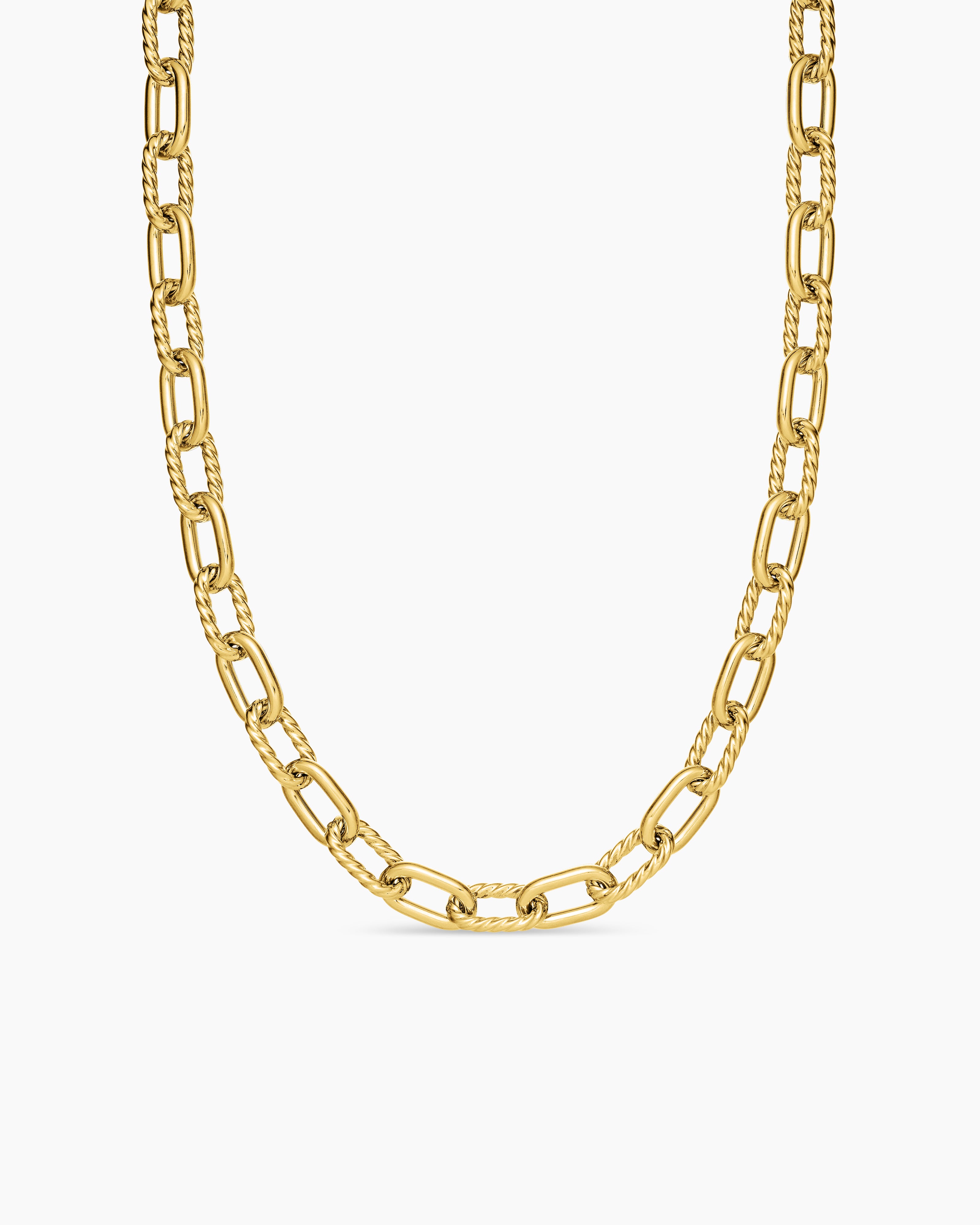Mens DY Madison&reg; Chain Necklace in 18K Yellow Gold, 8.5mm