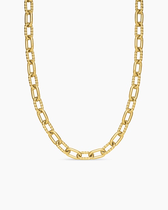 Collier chaîne DY Madison® en or jaune 18 carats, 8,5 mm