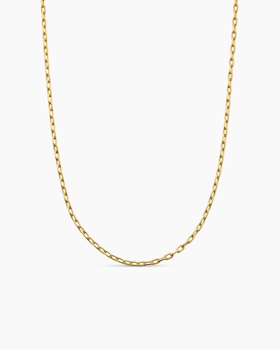 Collier chaîne DY Madison® en or jaune 18 carats, 3 mm