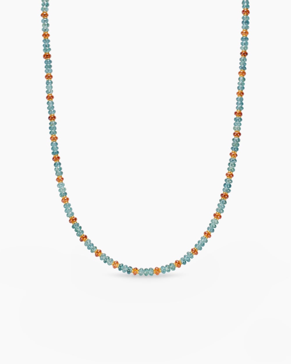 Mens Spiritual Beads Necklace in 18K Yellow Gold, 4mm