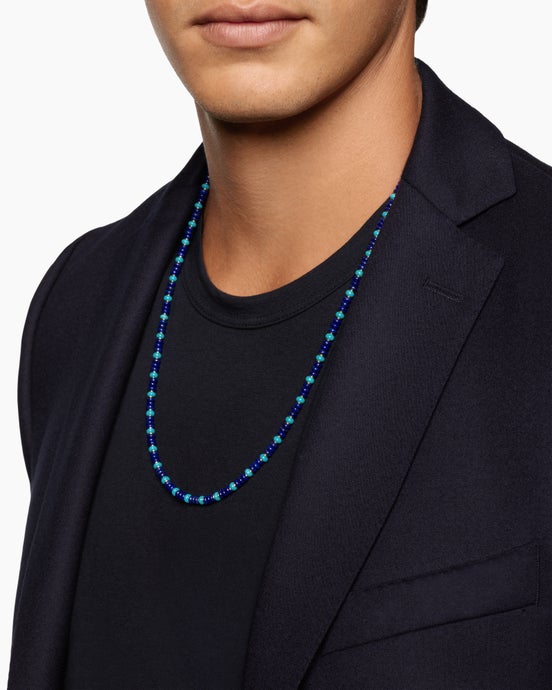 Spiritual Beads Necklace in 18K Yellow Gold, 4mm