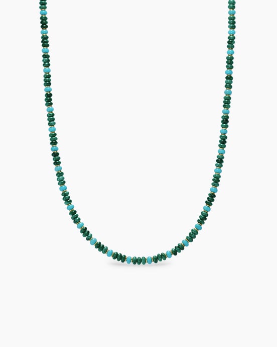 Spiritual Beads Necklace in 18K Yellow Gold, 4mm