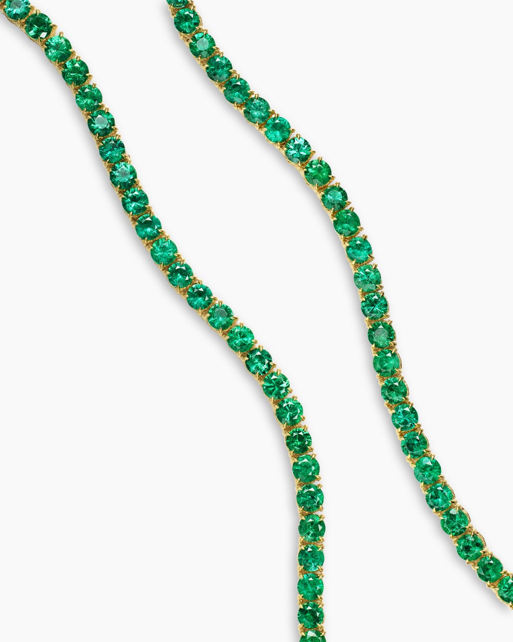 Mens Tennis Necklace in 18K Yellow Gold, 3mm