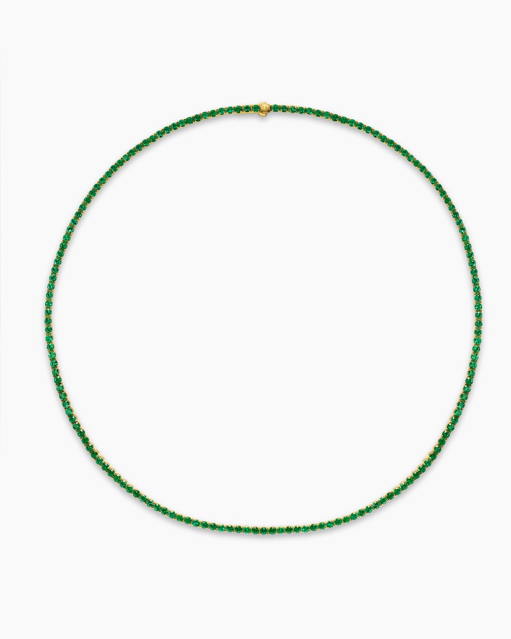 Mens Tennis Necklace in 18K Yellow Gold, 3mm