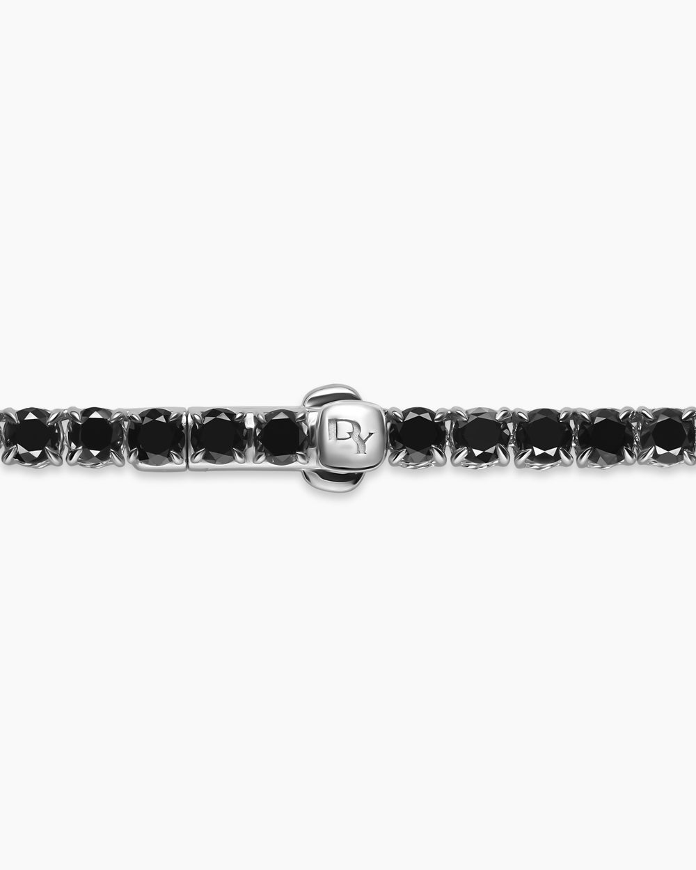 Mens Tennis Necklace in 18K White Gold, 3mm