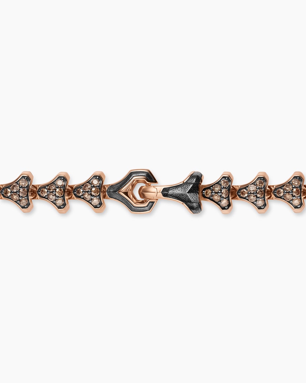 Mens Armory® Necklace in 18K Rose Gold with Cognac Diamonds, 7.5mm