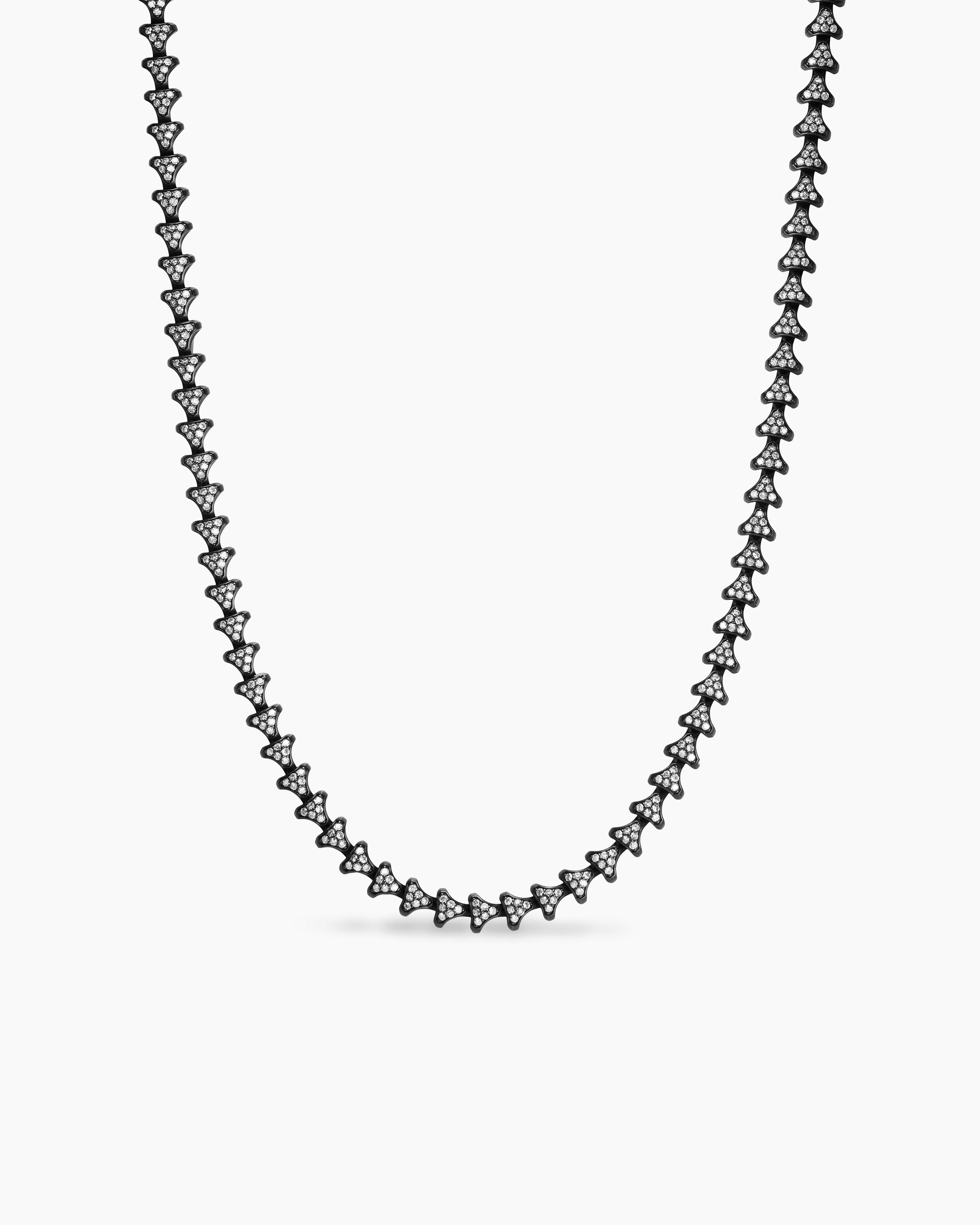 Mens Armory® Necklace in 18K Rose Gold with Cognac Diamonds, 7.5mm
