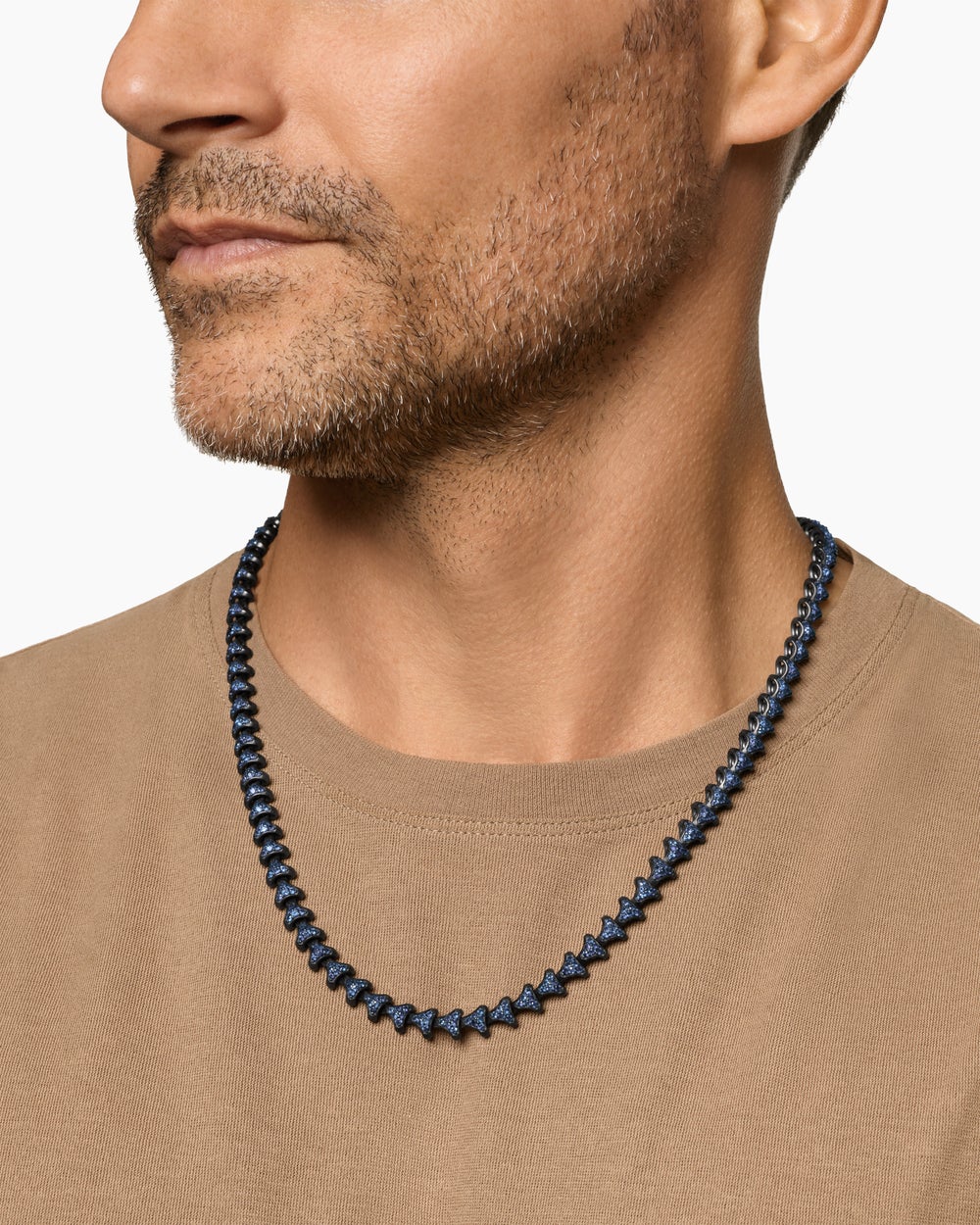 Mens Armory Necklace in Black Titanium, 7.5mm