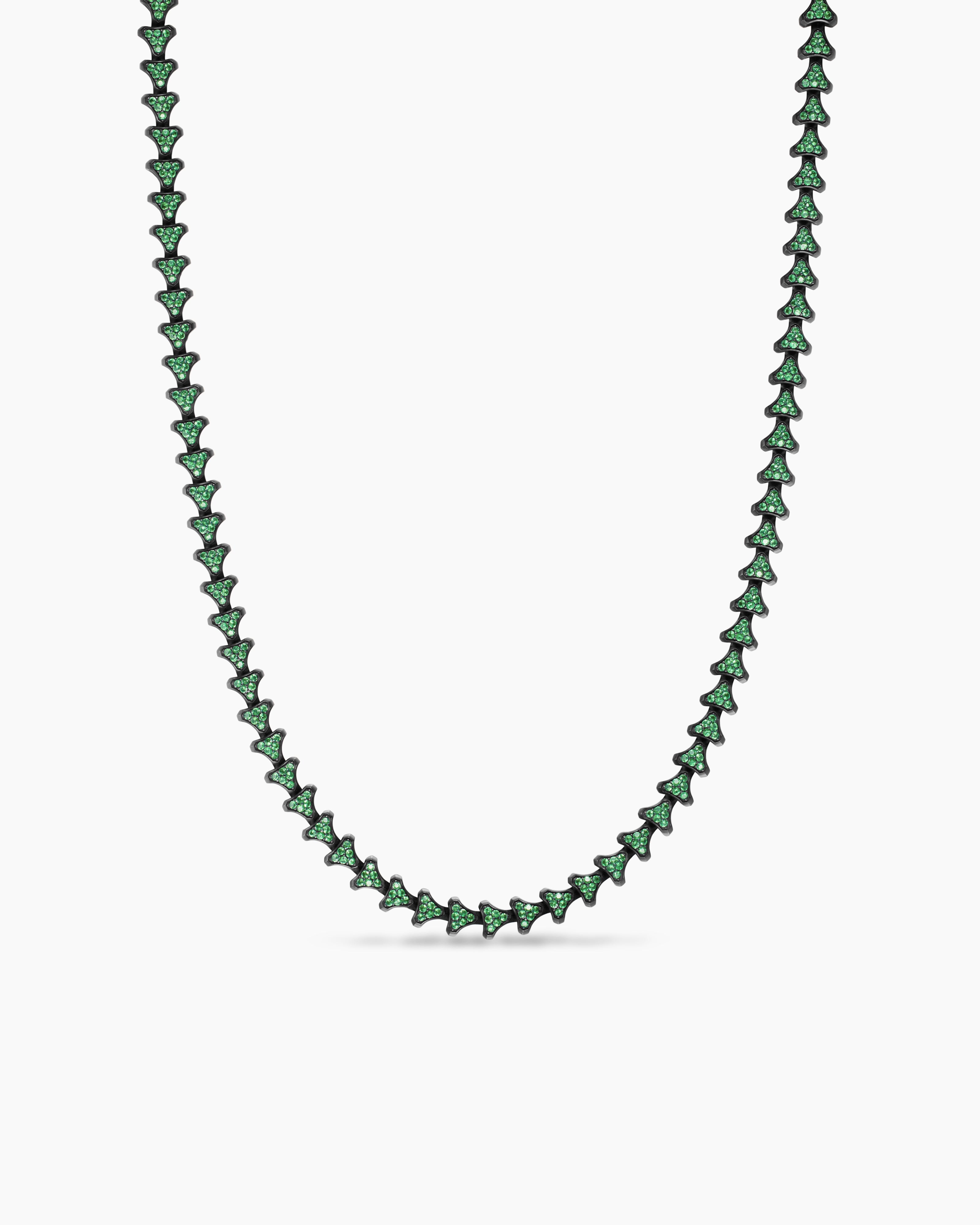 Mens Armory Necklace in Black Titanium, 7.5mm