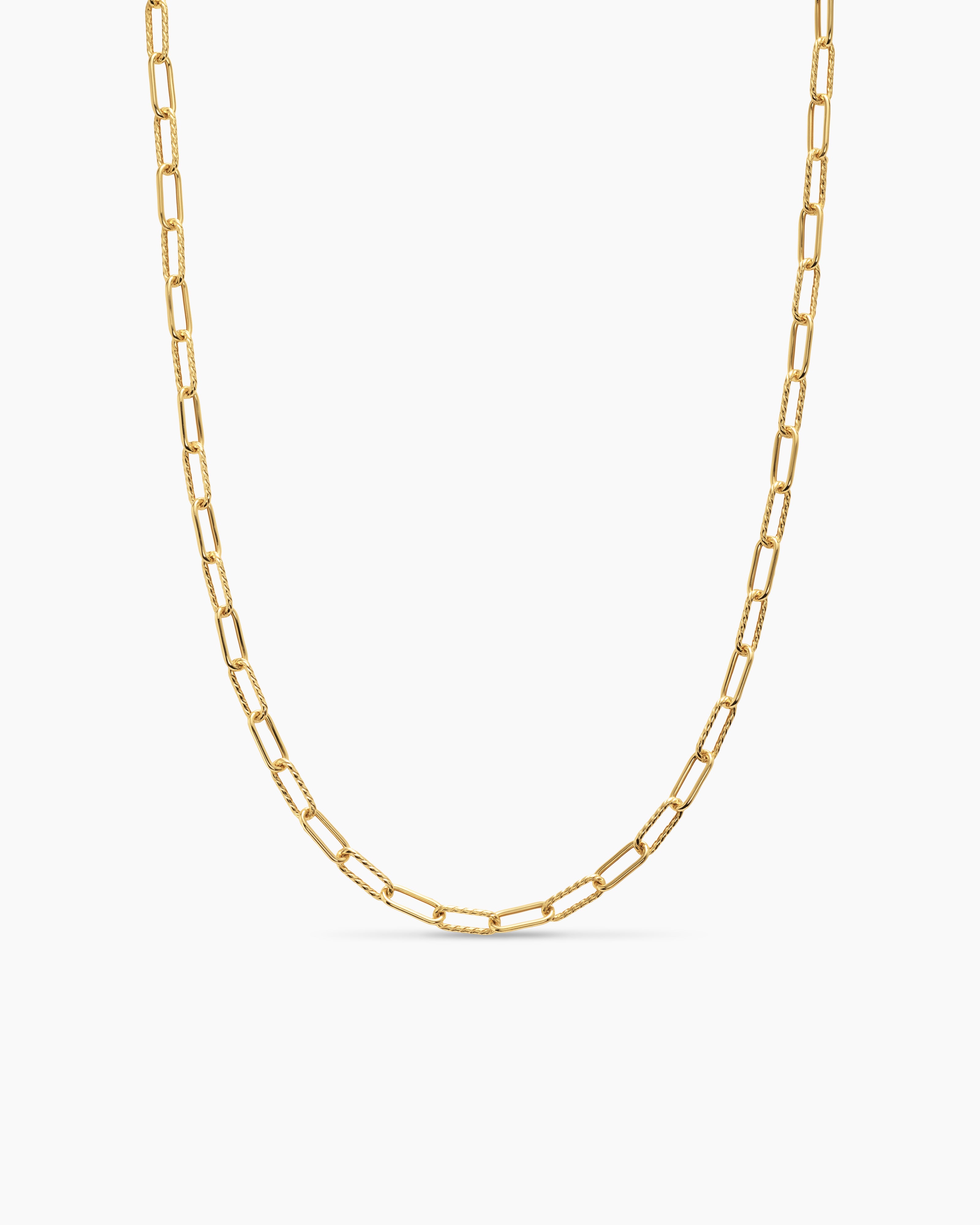 Mens DY Madison Chain Necklace in 18K Yellow Gold, 4mm