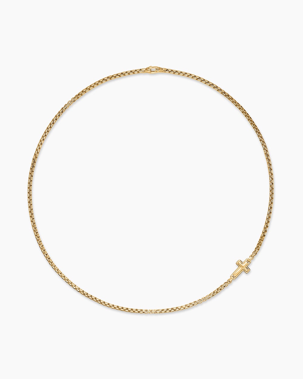 Collier à ornement Croix en or jaune 18 carats, 3,4 mm homme