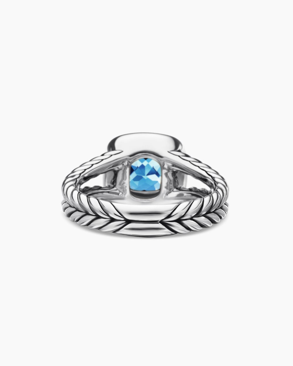 Womens Petite Albion Ring in Sterling Silver with Diamonds, 7mm