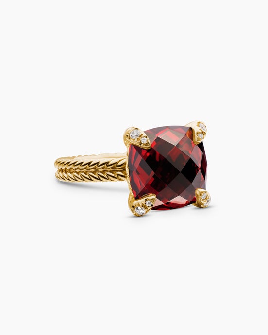 Chatelaine Ring in 18K Yellow Gold with Diamonds, 11mm