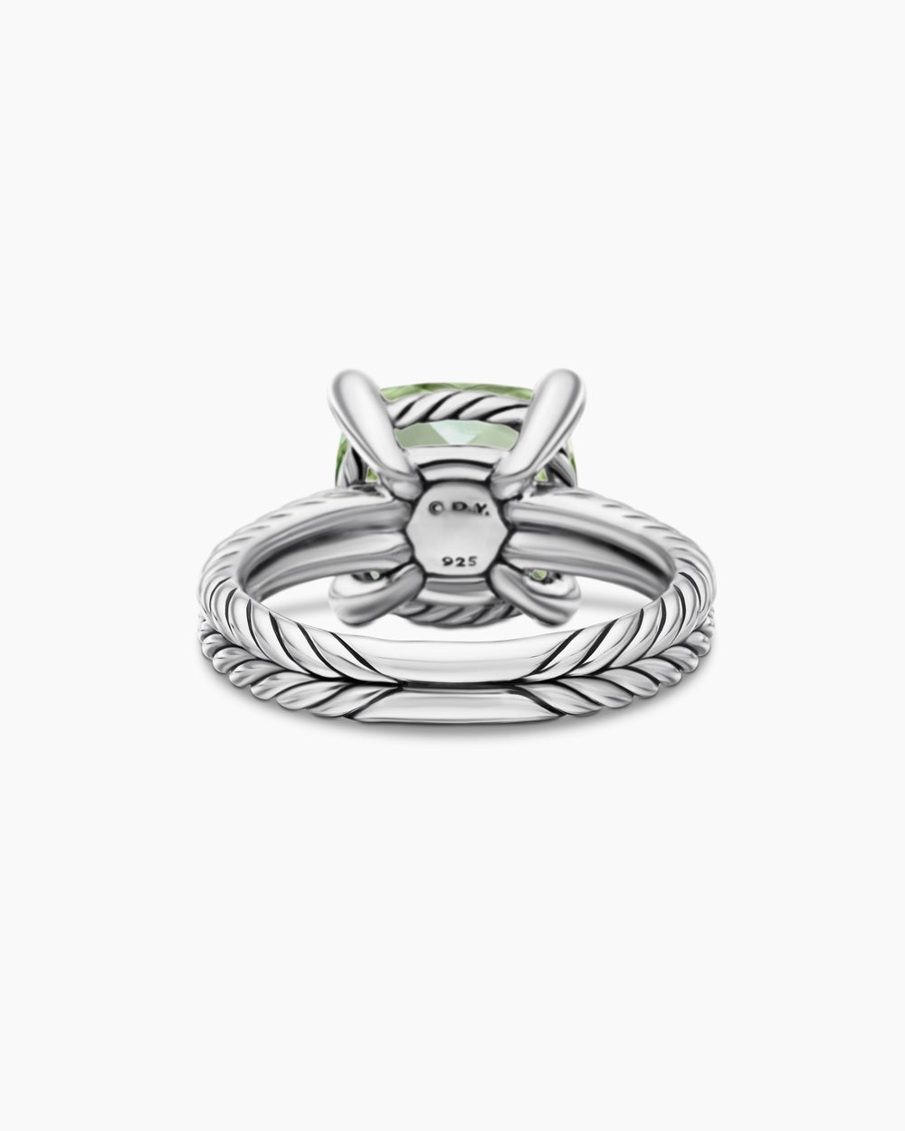 Womens Chatelaine Ring in Sterling Silver with Diamonds, 11mm