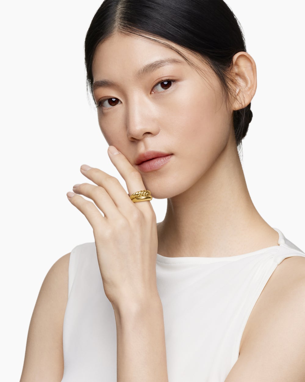 Womens Pure Form® Stack Rings in 18K Yellow Gold, 11mm