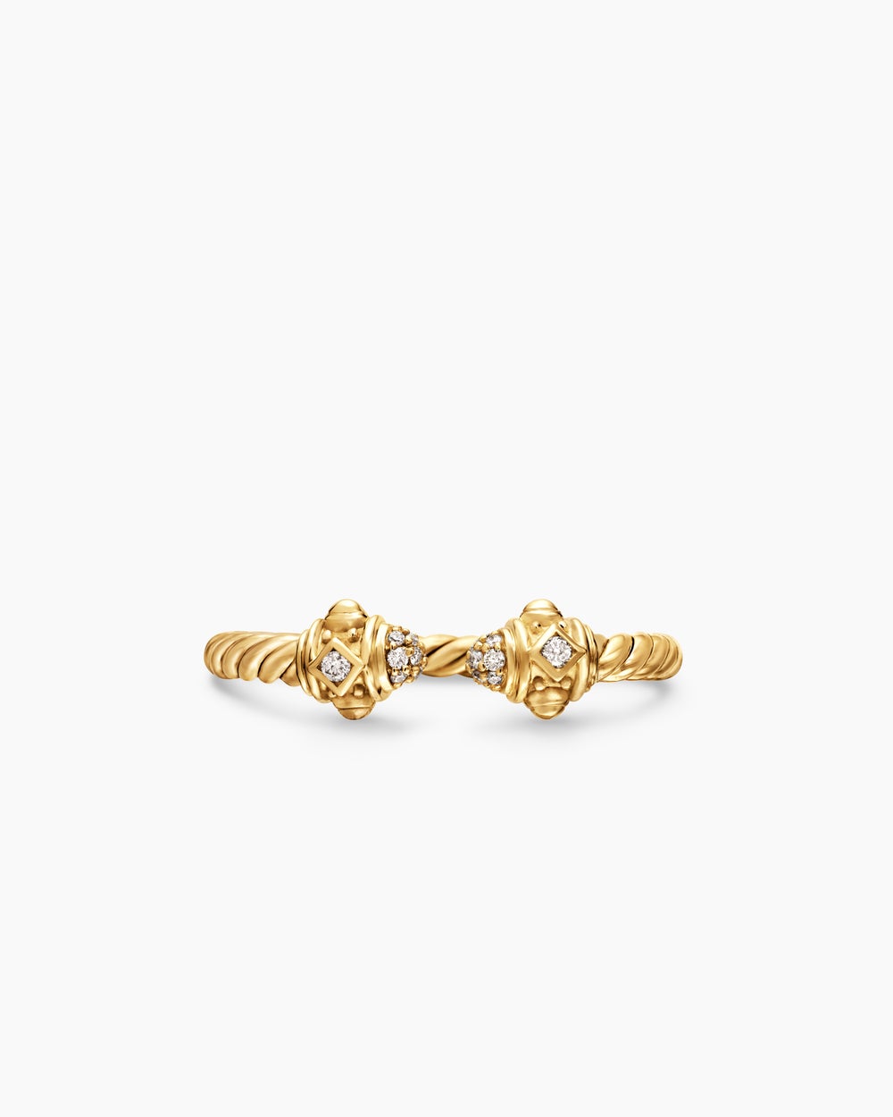 Womens Renaissance Ring in 18K Yellow Gold with Diamonds, 2.3mm