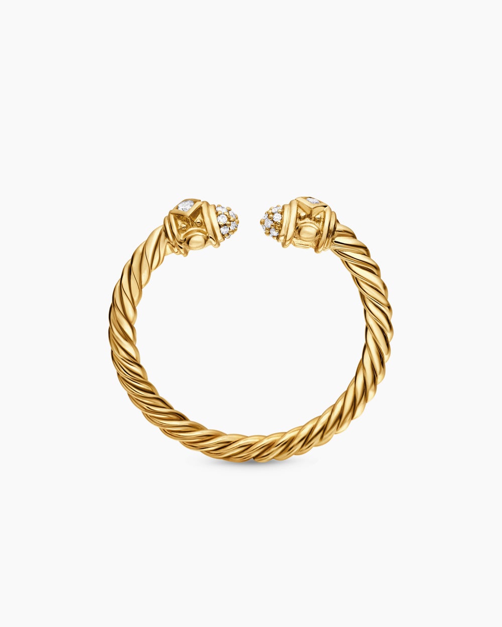 Womens Renaissance Ring in 18K Yellow Gold with Diamonds, 2.3mm