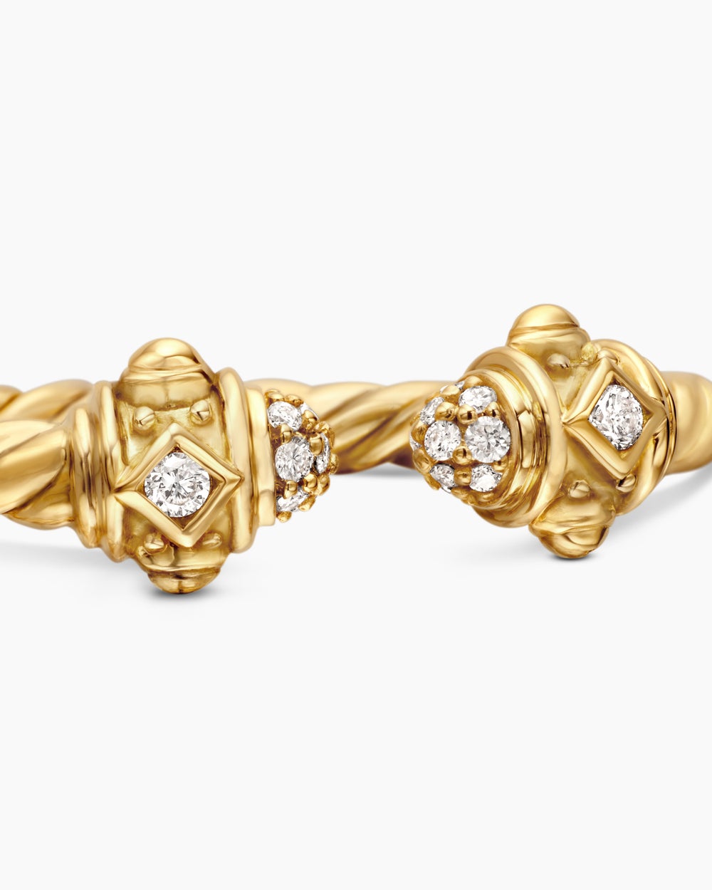 Womens Renaissance Ring in 18K Yellow Gold with Diamonds, 2.3mm