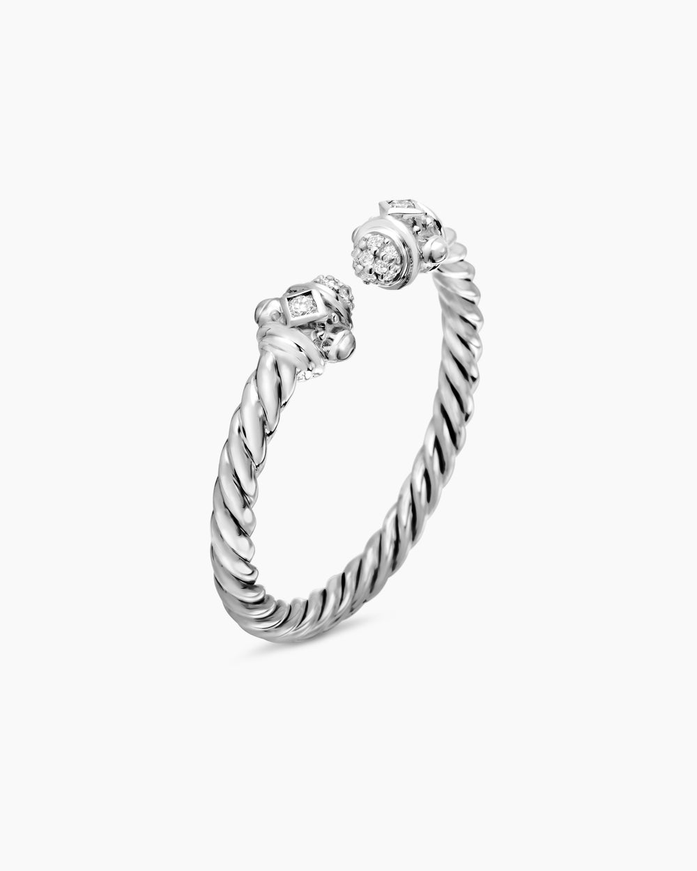 Womens Renaissance Ring in 18K White Gold with Diamonds, 2.3mm