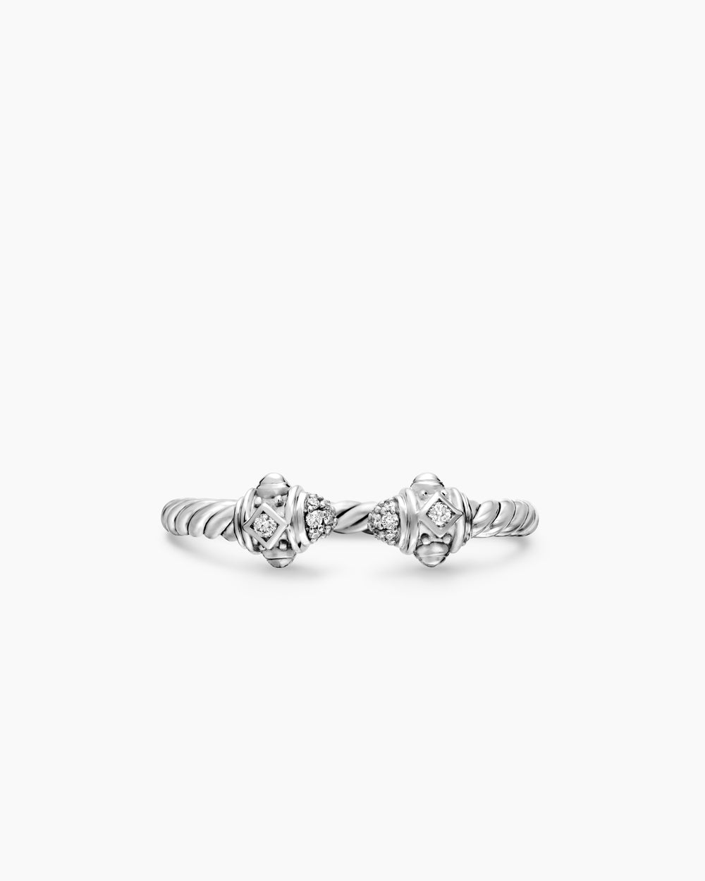 Womens Renaissance Ring in 18K White Gold with Diamonds, 2.3mm