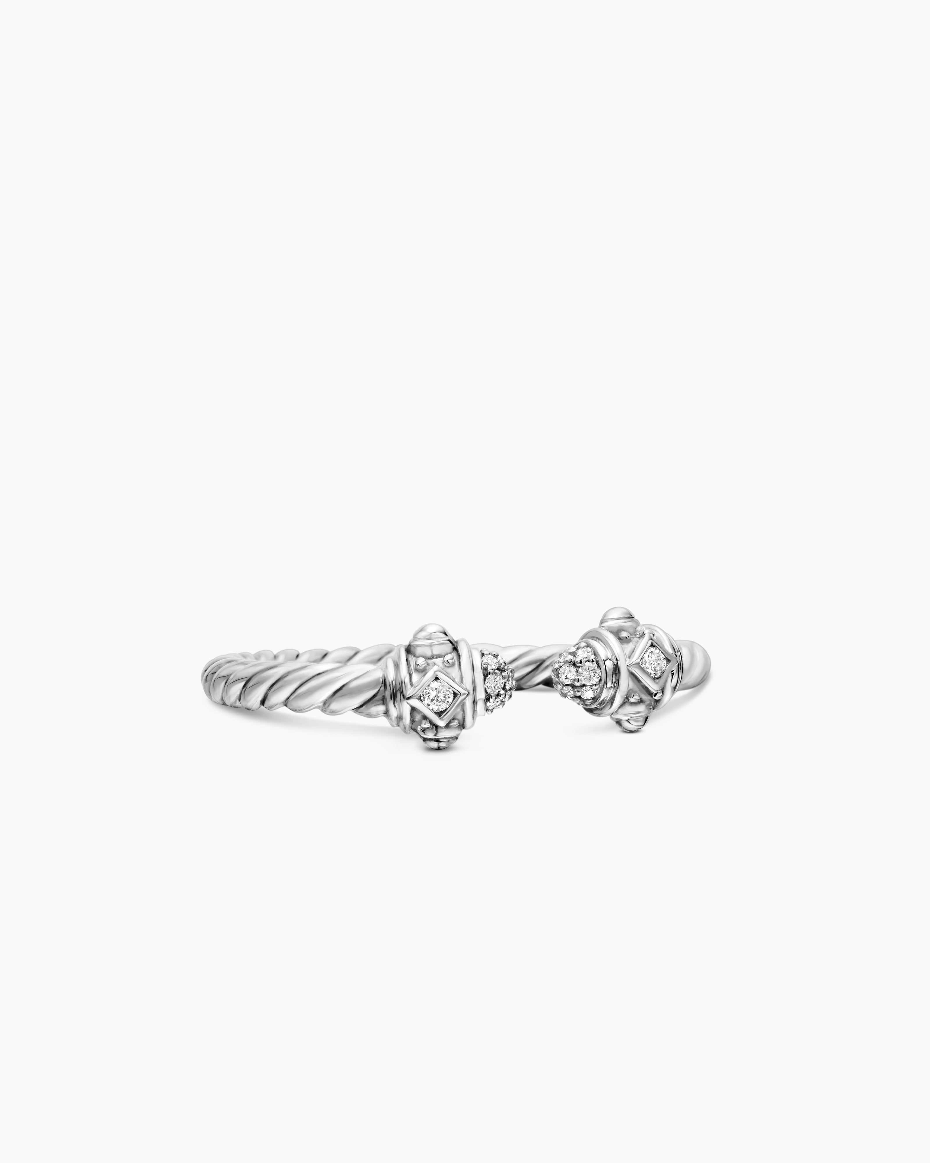 Womens Renaissance Ring in 18K White Gold with Diamonds, 2.3mm