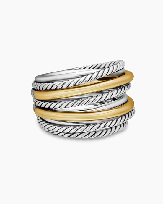 Crossover Ring with 18K Yellow Gold