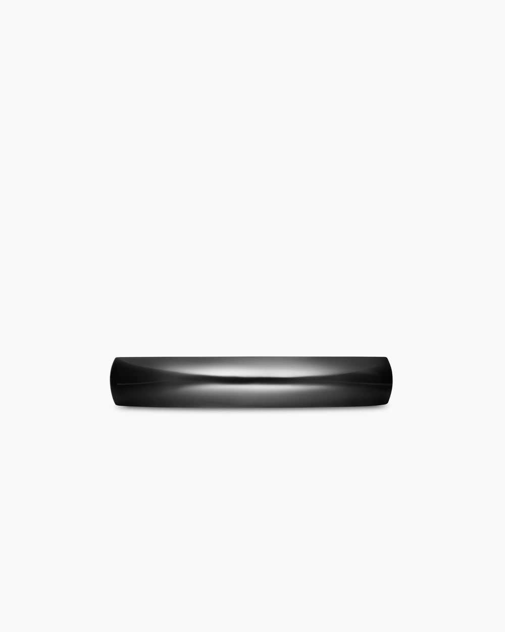 Mens DY Classic Band Ring in Black Titanium, 4mm