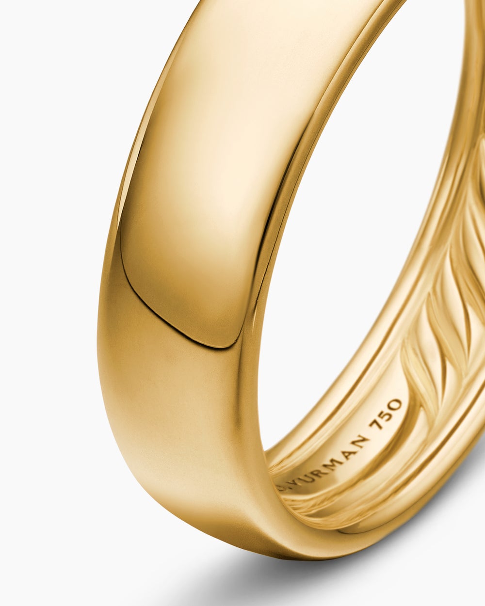 Mens DY Classic Band Ring in 18K Yellow Gold, 6mm