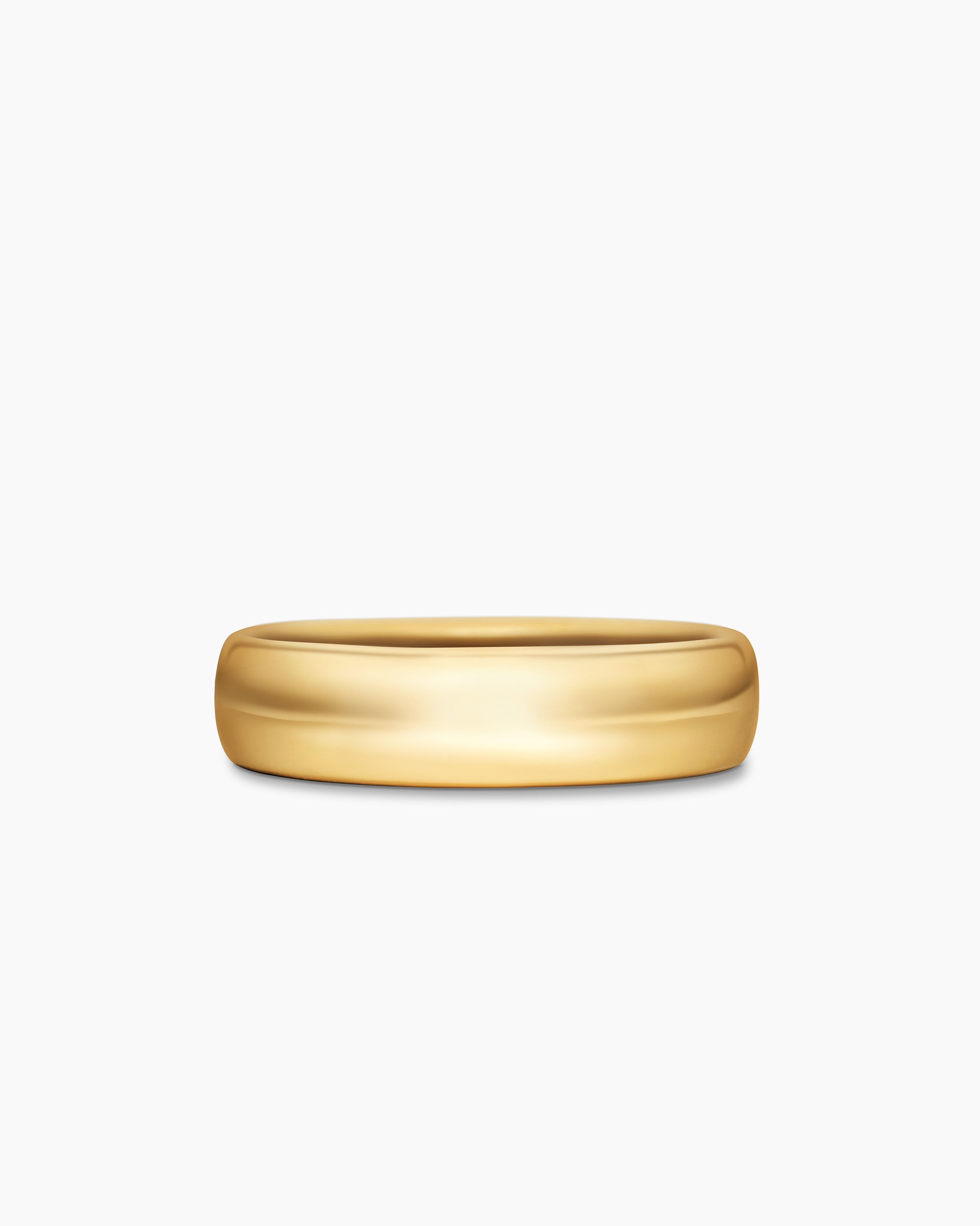 Mens DY Classic Band Ring in 18K Yellow Gold, 6mm