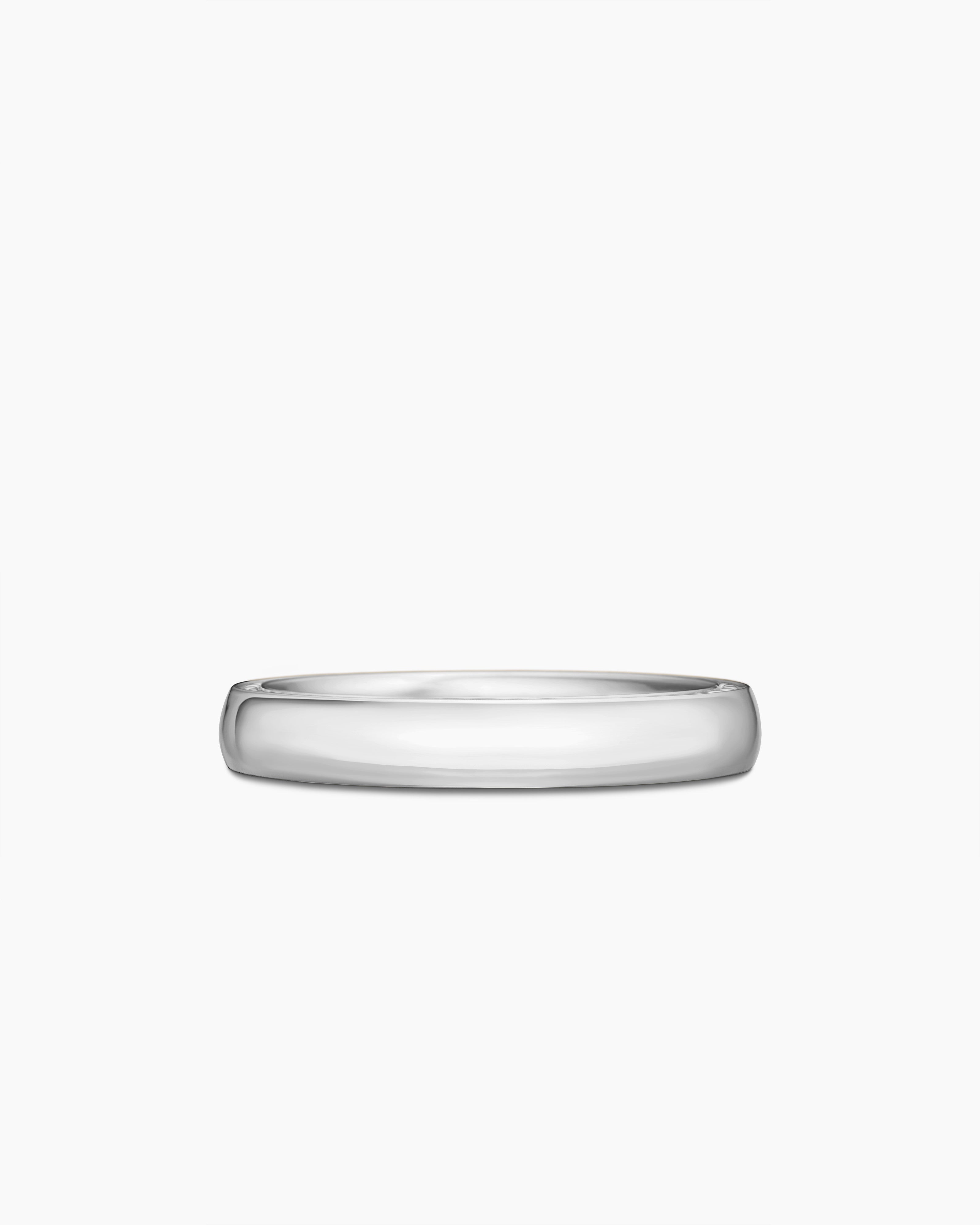 Mens Streamline&reg; Band Ring in 18K White Gold, 4mm