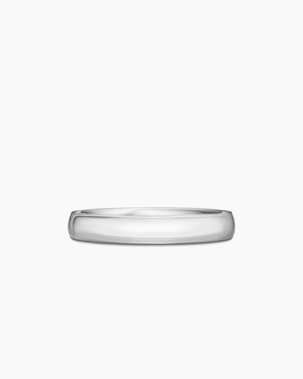 Mens Streamline® Band Ring in 18K White Gold, 4mm