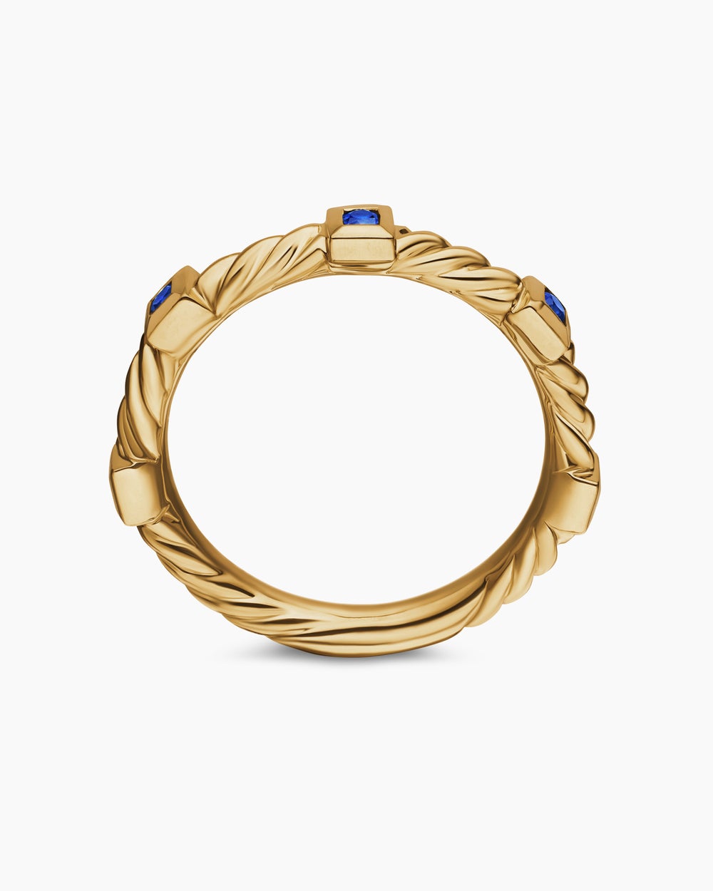 Womens Cable Collectibles Stack Ring in 18K Yellow Gold, 2mm
