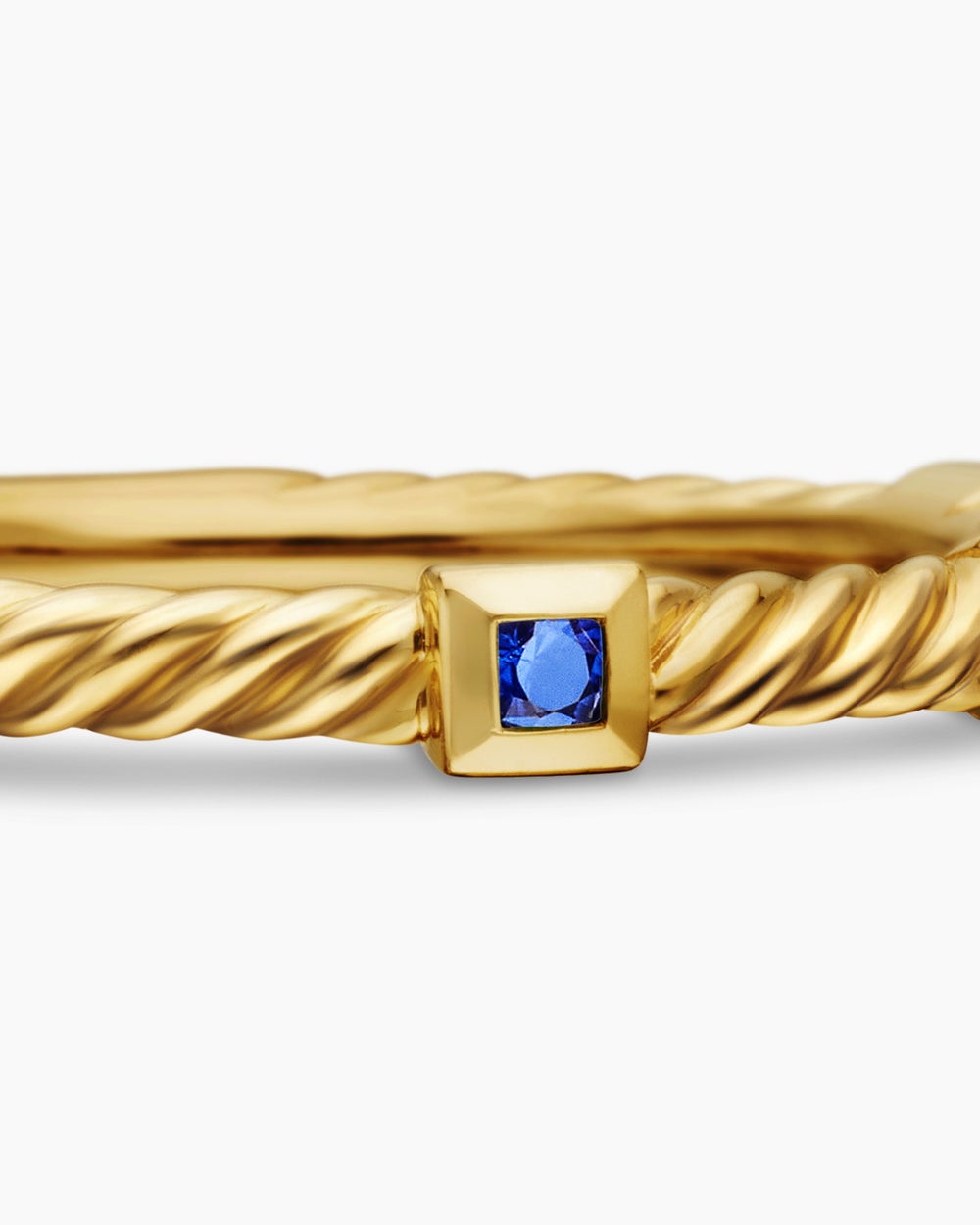 Womens Cable Collectibles Stack Ring in 18K Yellow Gold, 2mm