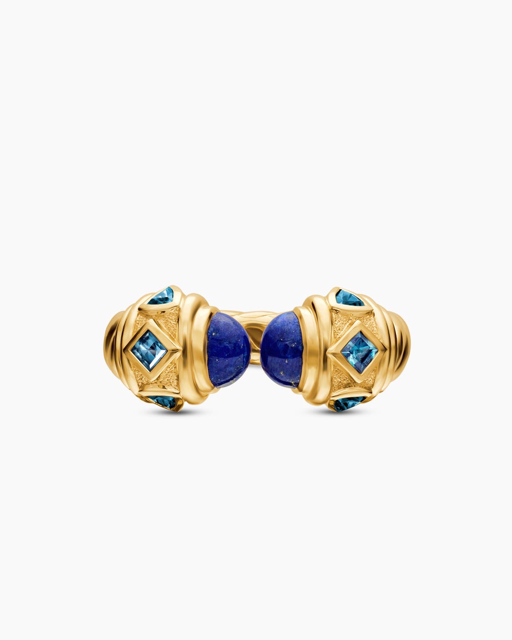 Womens Renaissance Color Ring in 18K Yellow Gold, 10mm