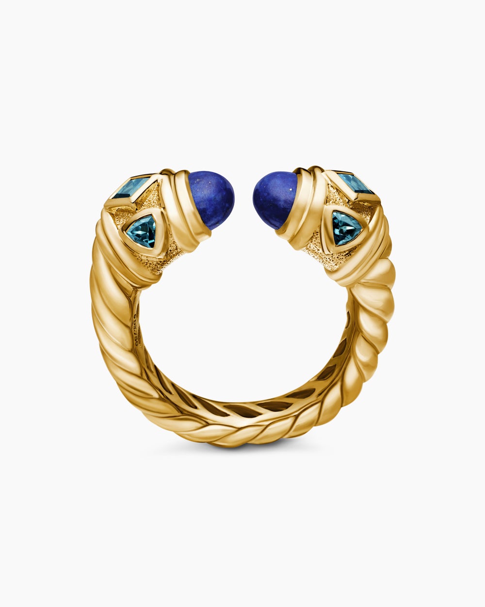Womens Renaissance Color Ring in 18K Yellow Gold, 10mm