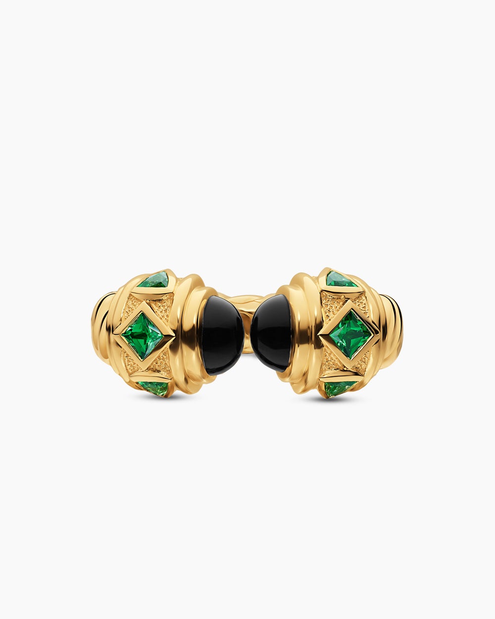 Womens Renaissance Color Ring in 18K Yellow Gold, 10mm