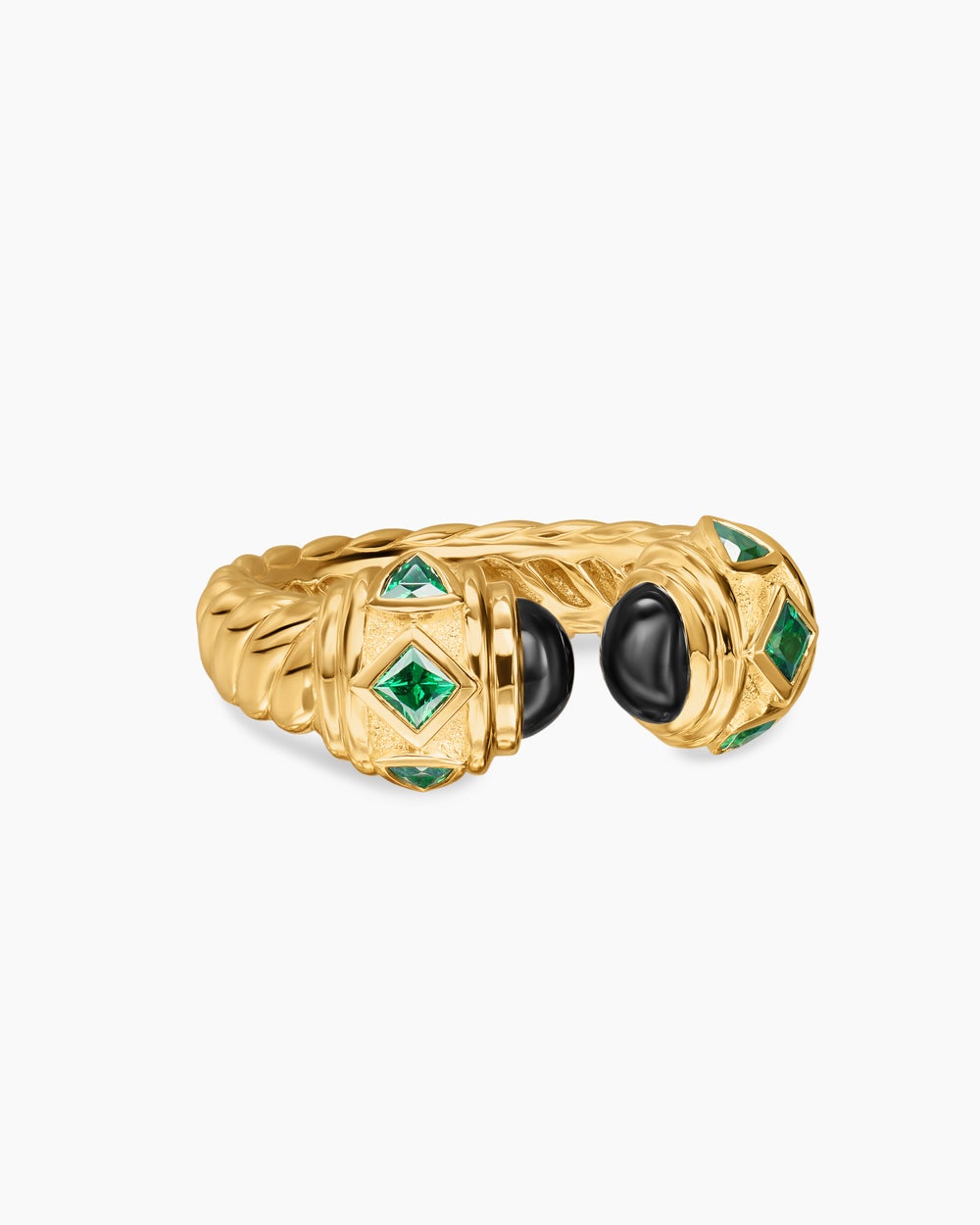 Womens Renaissance Color Ring in 18K Yellow Gold, 10mm