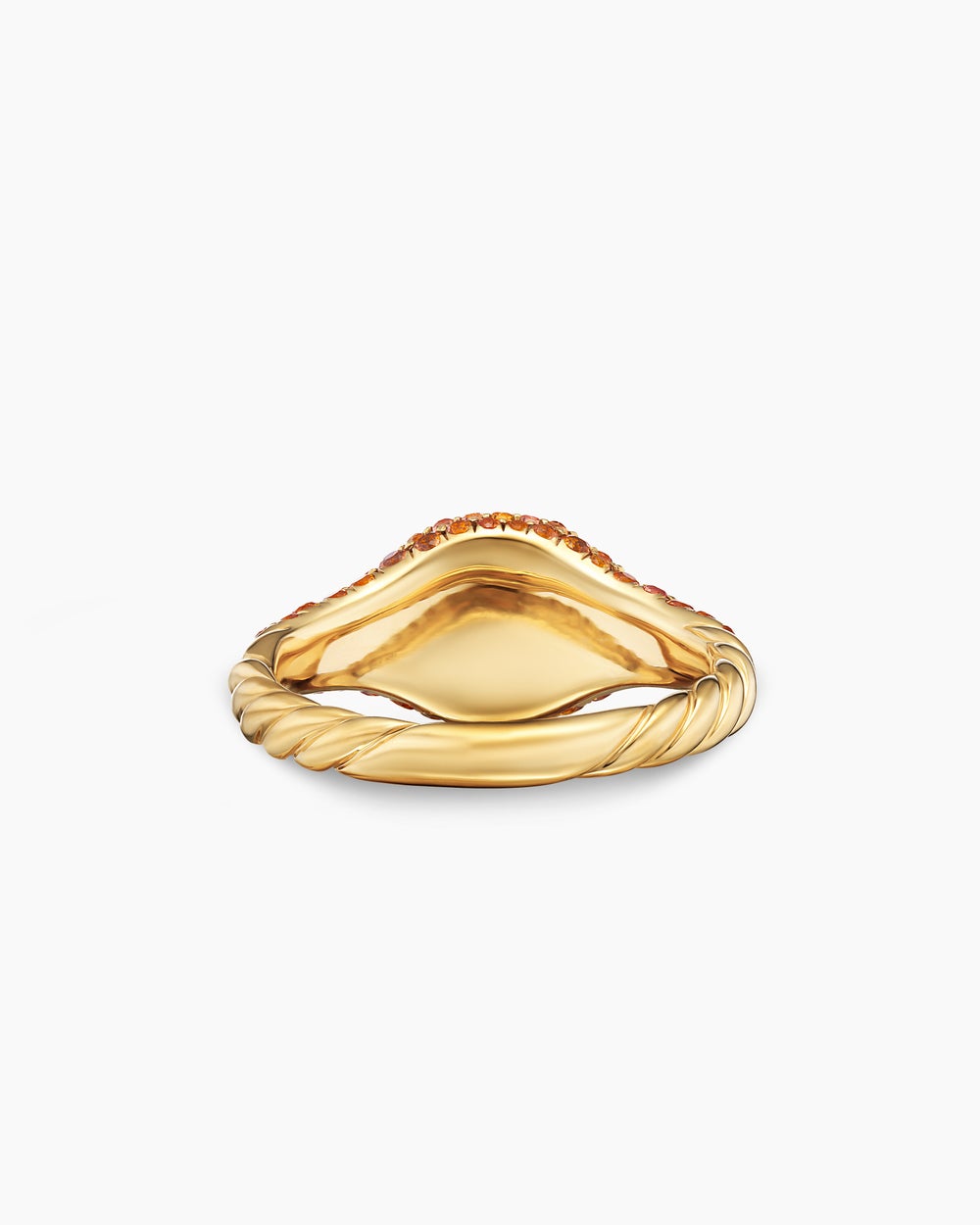 Womens Petite Pavé Pinky Ring in 18K Yellow Gold, 7mm
