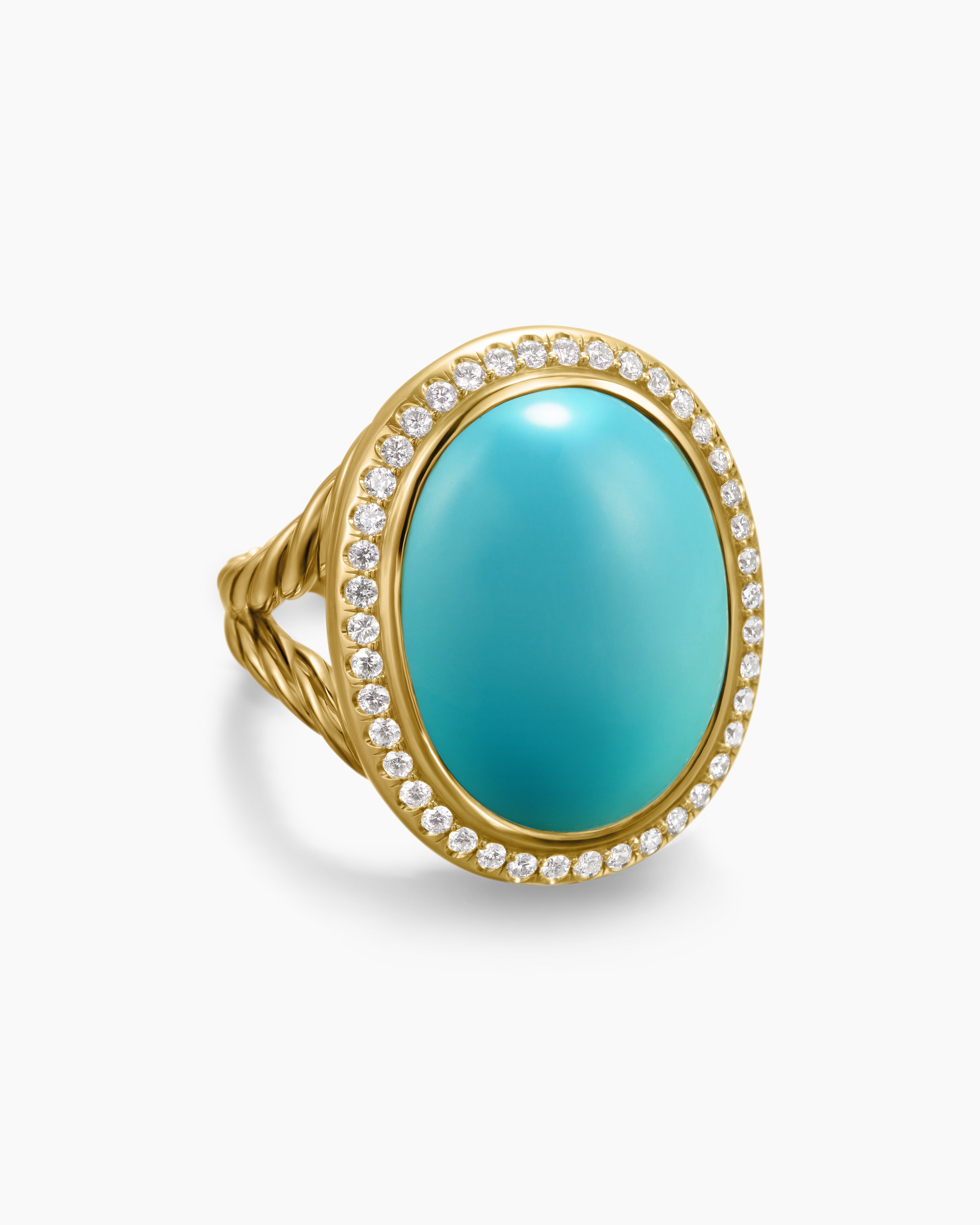 Bague Albion ovale en or jaune 18 carats avec diamants, 21 mm femmes 