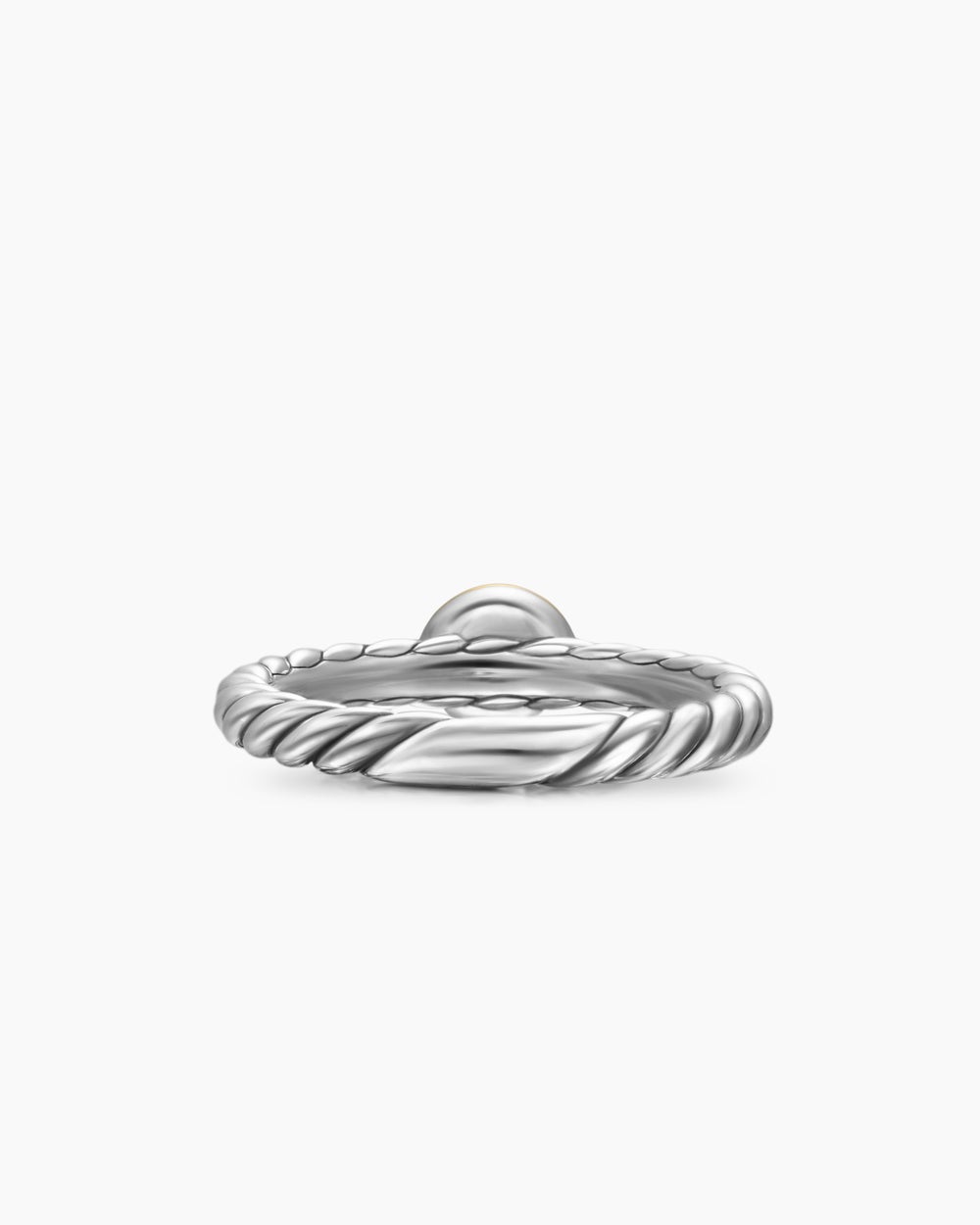 Bague Cable de petite taille en argent sterling avec or jaune 14 carats, 2,8 mm femmes