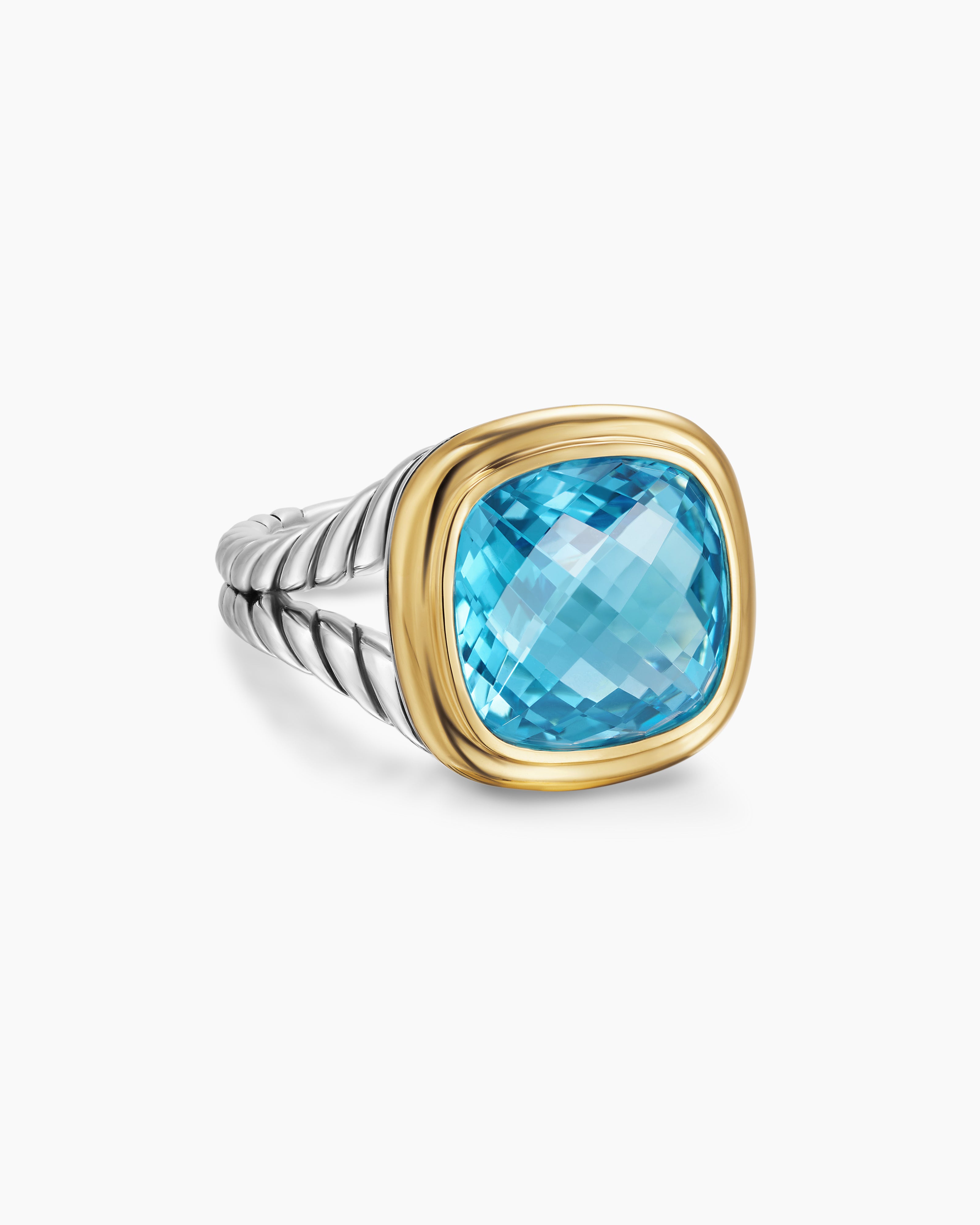 Bague Albion en argent sterling avec or jaune 18 carats, 11 mm