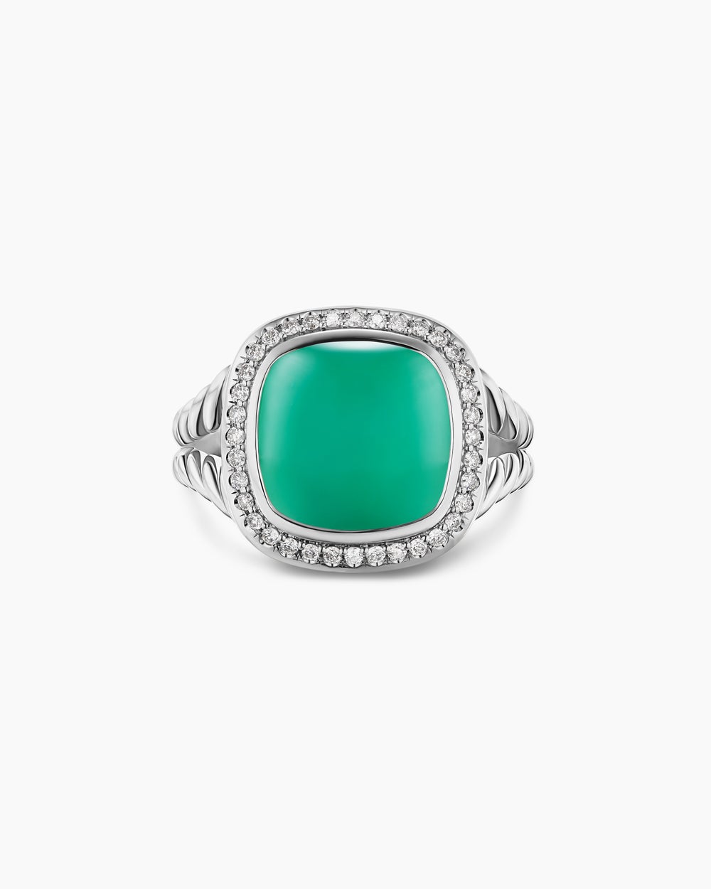 Womens Albion Ring in Sterling Silver with Diamonds, 11mm
