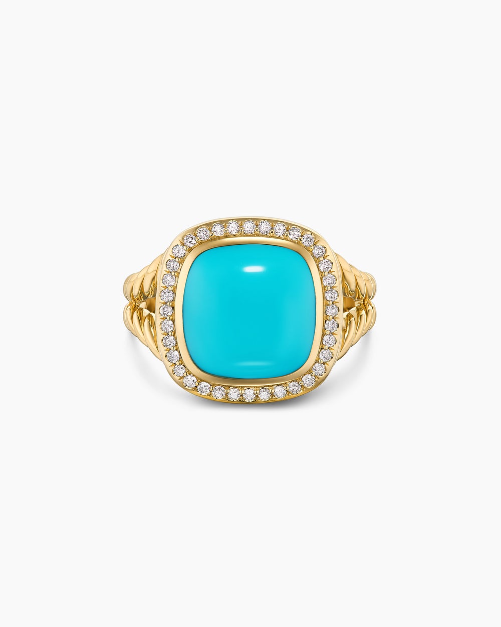 Womens Albion Ring in 18K Yellow Gold with Diamonds, 11mm
