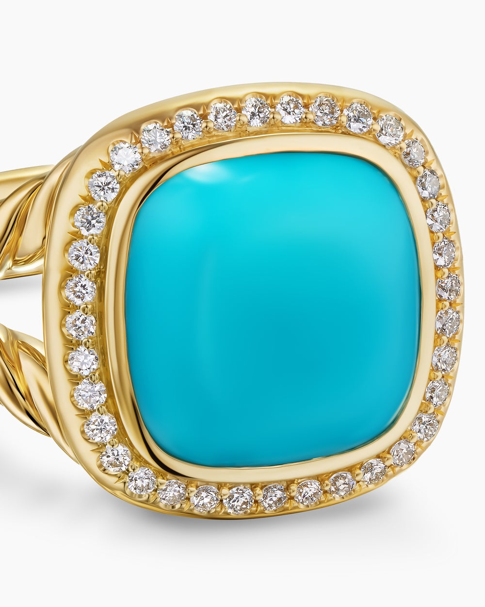 Womens Albion Ring in 18K Yellow Gold with Diamonds, 11mm