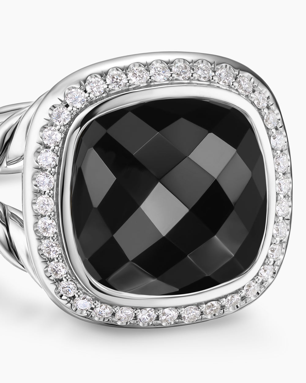 Womens Albion Ring in Sterling Silver with Diamonds, 11mm