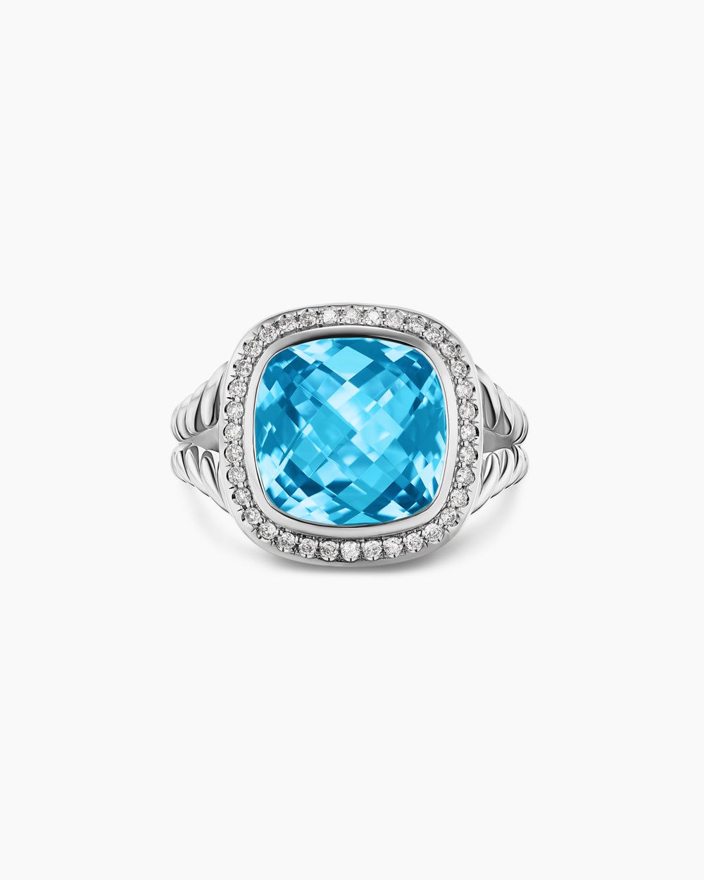 Womens Albion Ring in Sterling Silver with Diamonds, 11mm