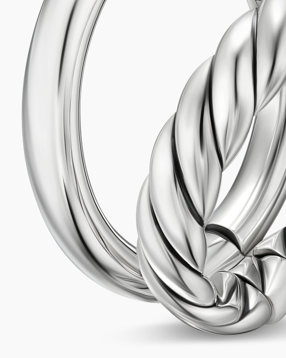 Bague deux rangs DY Mercer en argent massif, 8 mm femme