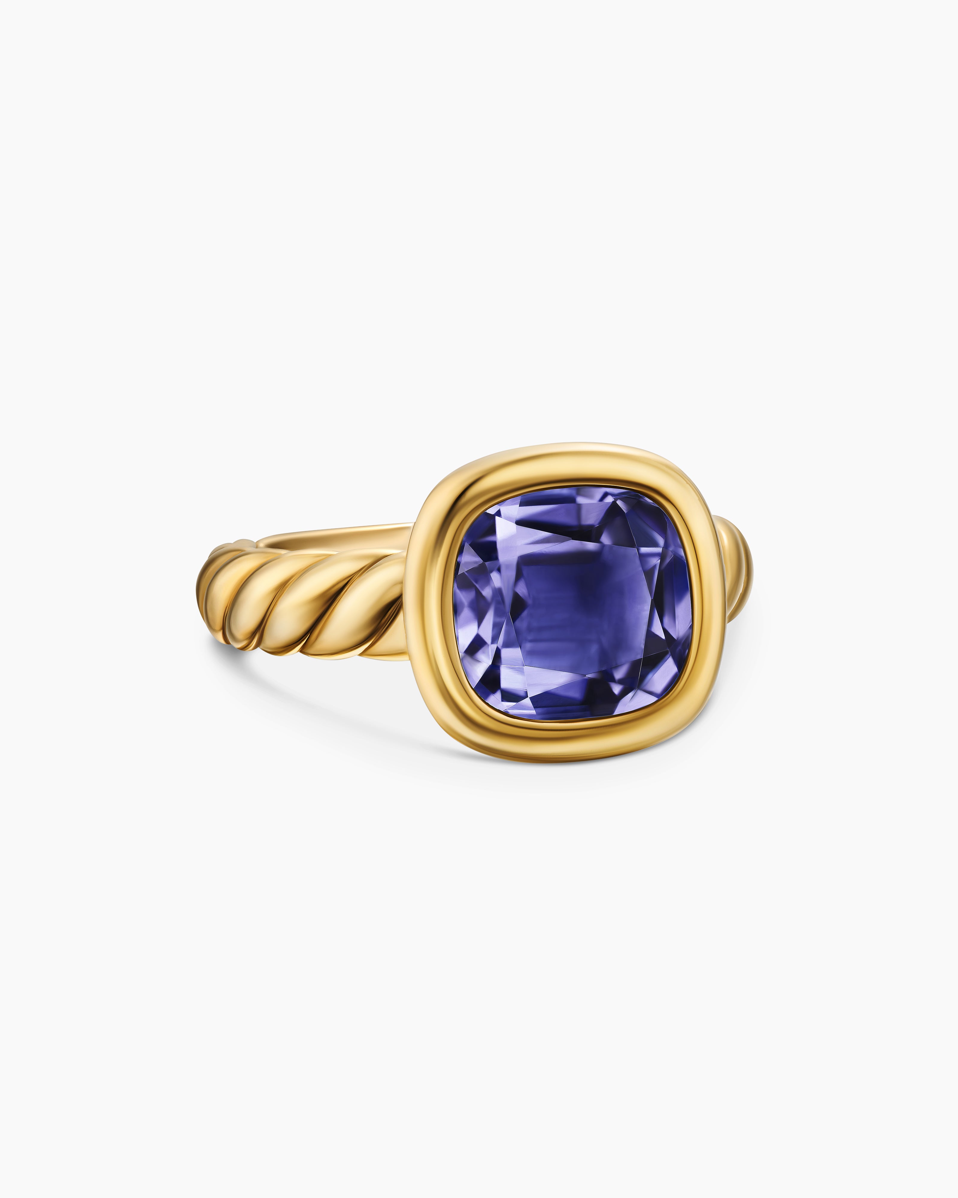 Womens DY Mercer Color Stone Ring in 18K Yellow Gold, 10mm