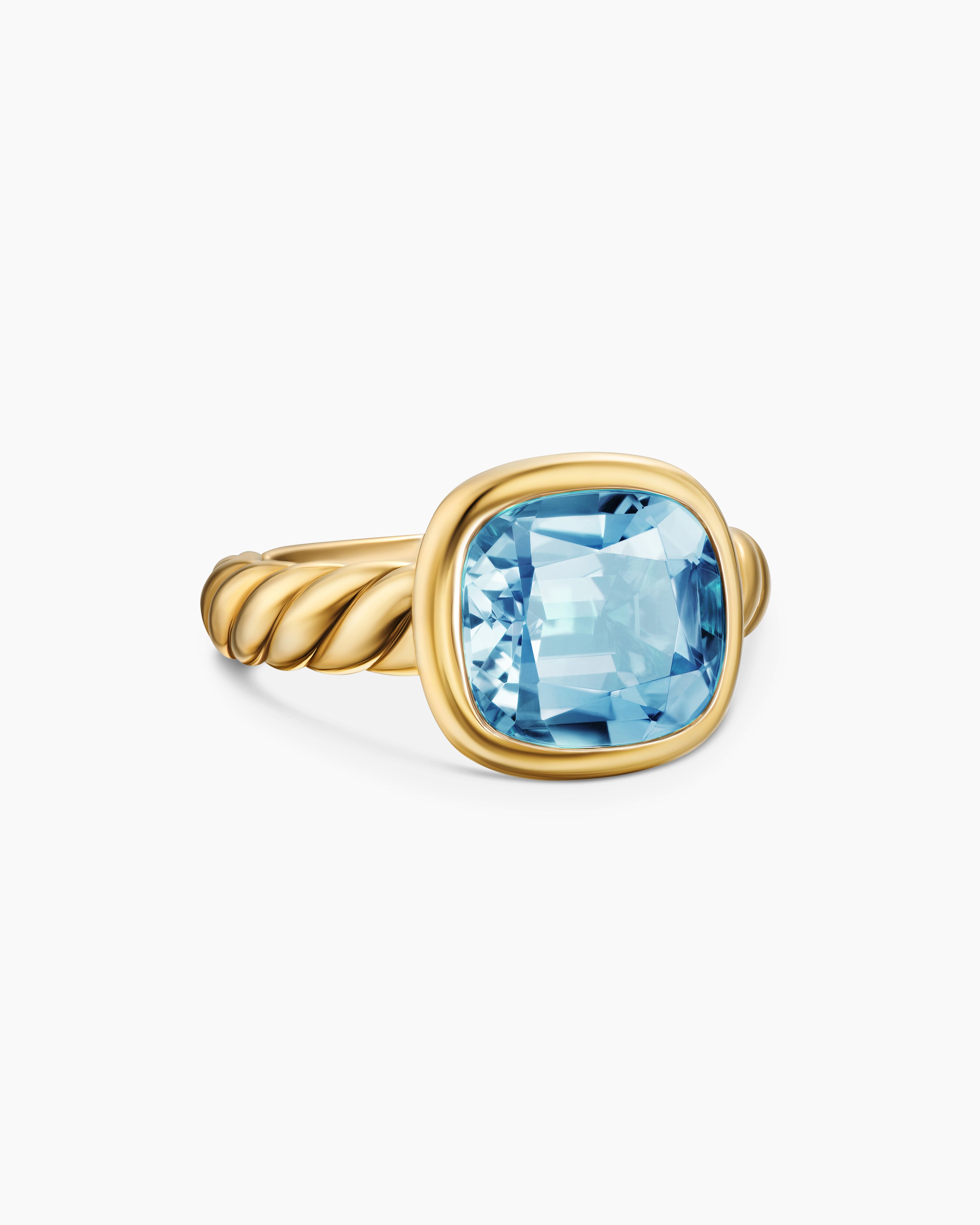 Womens DY Mercer Color Stone Ring in 18K Yellow Gold, 10mm