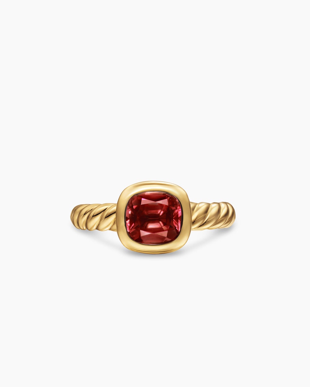 Bague pierre couleur DY Mercer en or jaune 18 carats, 7 mm femme